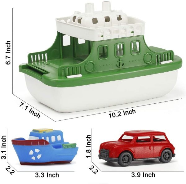 Bath Boat Toy,11 Piece Bath Boat Toy with 4 Mini Cars and 6 Boat Squirters,Floating Boat Toys for Bathtub Bathroom Pool Beach for Toddlers Boys Girls Kids - Image 5