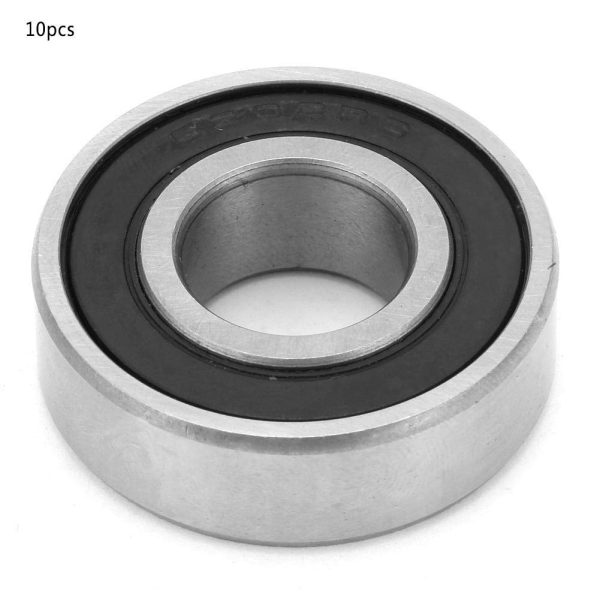 10Pcs 15mm Deep Groove Ball Bearing, 6202-RS Black Bearing Steel Ball Bearing for Gearboxes - Image 2