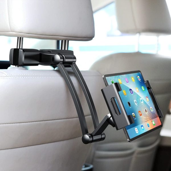 Tablet Holder for Car,iPad Car Mount,iPad Car Holder Back Seat,Secure and Stable,Compatible with 5-12 inch Smartphones or Tablets,Adjustable Distance,Viewing Angle,Rotating Screen - Image 2