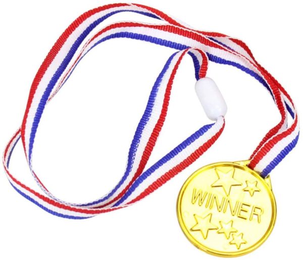 STOBOK Kids Gold Award Medal Plastic Winner Medals for Sports Competitions Matches Party Favors,24 Pieces - Image 6