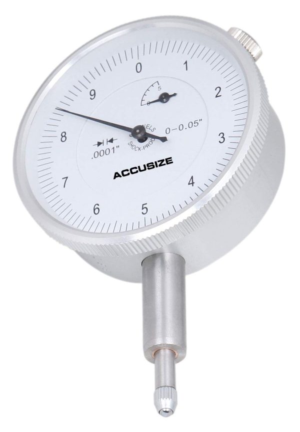 Accusize Industrial Tools 0-0.05'' x 0.0001'' Dial Indicator, AGD2 Style, with Back Lug, P900-S097 - Image 2