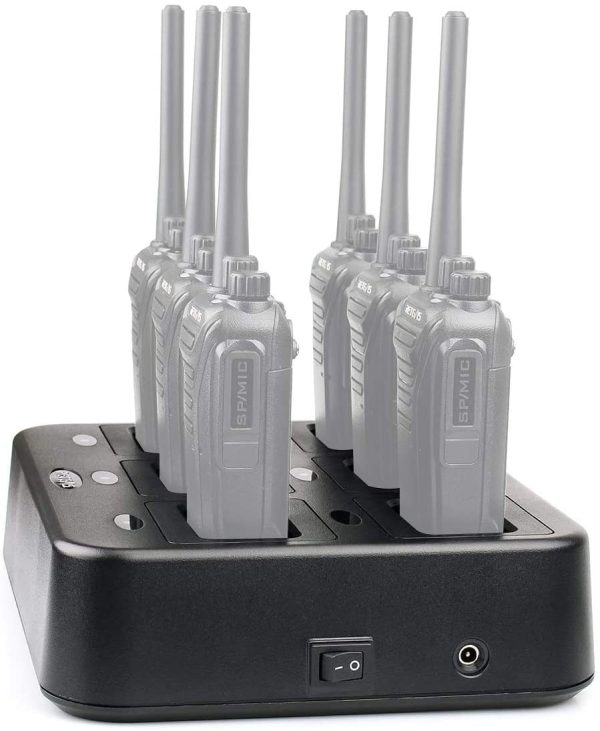 RT27 Walkie Talkies 6-unit Multi-charger Rapid Six-Way Charger Station for  RT27 RT27V Two Way Radio or Batteries(1 Pack) - Image 2