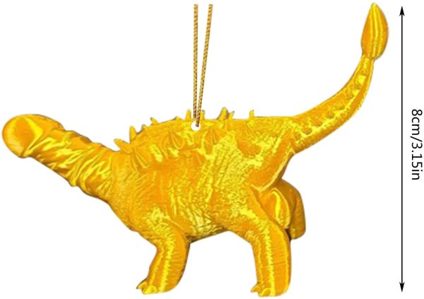 Car Animal Pendant, Tintin Dinosaur Pendant Car Home Decoration,Fun Creative Handmade Ding Ding Dinosaur Pendant for Car Home Decor Best Gift for Boyfriend - Image 3