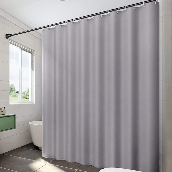 SZXIMU Spring Tension Curtain Rod 27-43 Inch, Never Rust and Non-Slip Shower Curtain Rods with Flat Top, Black - Image 4