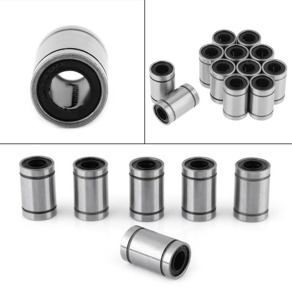 12pcs LM8UU Linear Ball Bearing, Ball Bushing Motion Bearings for 3D Printer and CNC Part 8mm Bore Dia, 15mm OD, 24mm Length - Image 2