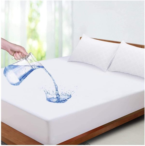 100% Waterproof Soft Mattress Protector Twin XL Size, Breathable Cooling Premium Bamboo Terry wtih Vinyl Free Noiseless TPU Fits up to 18 inch Mattress