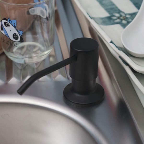 Soap Dispenser for Kitchen Sink (Black Matte) - Image 4