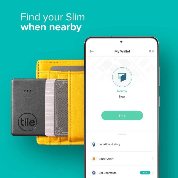 Tile Slim (2020) 1-pack - Slim & Sleek Bluetooth Tracker, Item Locator and Finder for Wallets, Passports and Electronic Devices and More; Waterproof with Built-in 3-year battery - Image 2