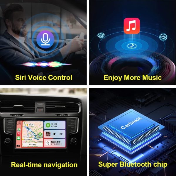 CarlinKit 3.0 Wireless CarPlay Adapter, Wi-Fi 5G, Suitable for Factory Wired CarPlay Cars, Compatible with More Than 600 Models Such as Audi/Porsche/Volvo/Mercedes/Volkswagen/Kia/Hyundai, etc. - Image 4