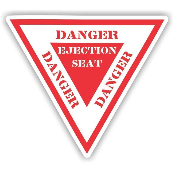 Danger Ejection Seat Funny Sticker Vinyl Decal Warning Label Sign For Truck Car SUV Motorcycle - Image 4