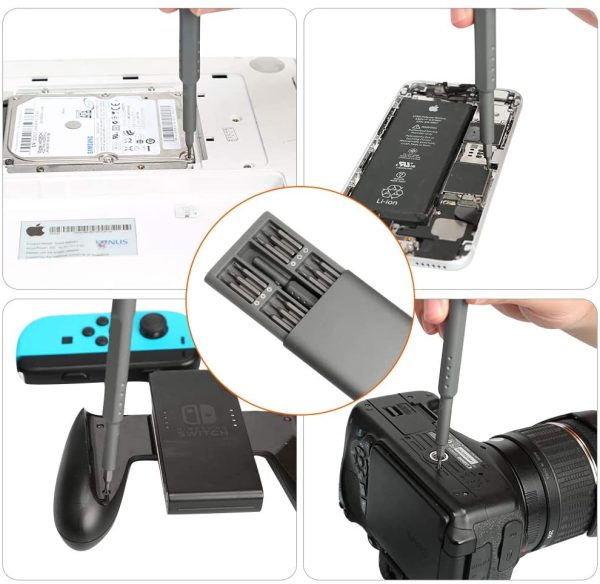 Mini Precision Screwdriver Set, with Premium Quality Aluminum Case, 48 in 1 Small Magnetic Screwdriver Bit Repair Tool Kit for iPhone, Smartphone, iPad, PC, Cameras, Electronic Toys, Laptop, Eyeglasses, Watches and Other Appliances ??