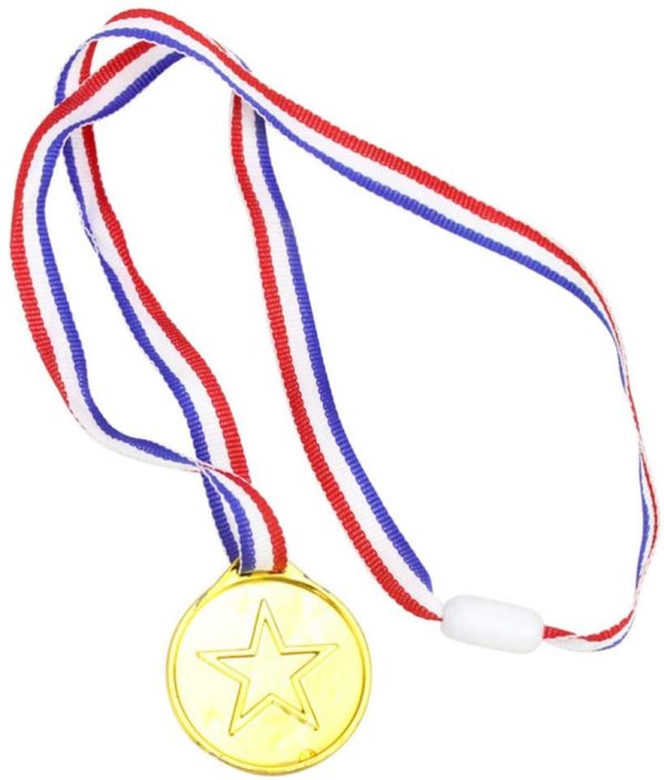 STOBOK Kids Gold Award Medal Plastic Winner Medals for Sports Competitions Matches Party Favors,24 Pieces - Image 3