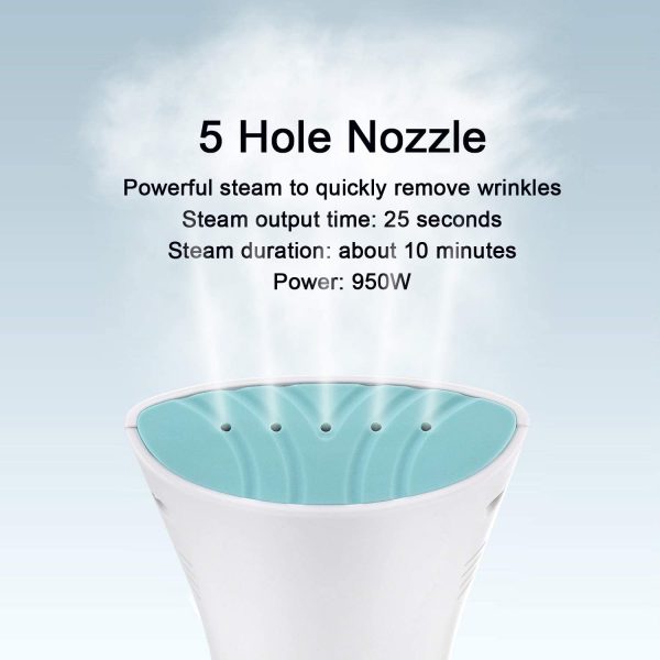 Portable Handheld Clothes Steamer,  Steamer for Clothes, 25 Second Fast Heat-up Travel Powerful Steamer Wrinkle Remover, Clean, Sterilize and Steamer Garment and Soft Fabric, for Home/Travel - Image 5