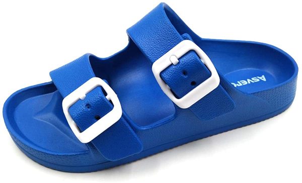 Asverd Kids Sandals Arch Support Double Buckle Slides KID068 - Image 4