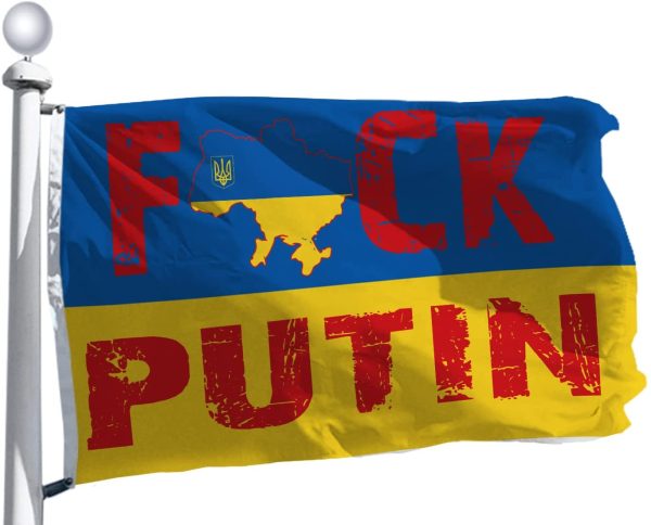 Ukraine Fu-ck Putin Flag 3x5 Ft - Ukrainian National Flags Polyester with Two Brass Grommets 3x5 Foot Flag Show where you stand - Image 6