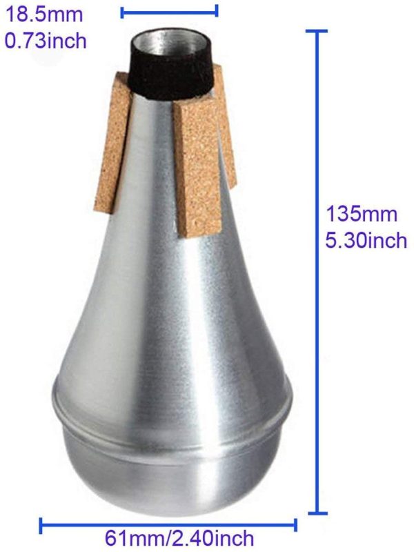 SUNTRADE Lightweight Aluminum Practice Trumpet Mute Silencer for Jazz Horn Music - Image 2