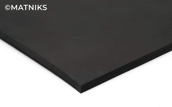 MATNIKS Nitrile Rubber Sheet (NBR) Heavy Duty, Oil Resistant, Hardness Shore A60 Black Smooth, 12x12-Inch 1/8" W (+/- 5%) for Plumbing, Gaskets DIY Material, Supports, Leveling, Sealing, Protection - Image 2