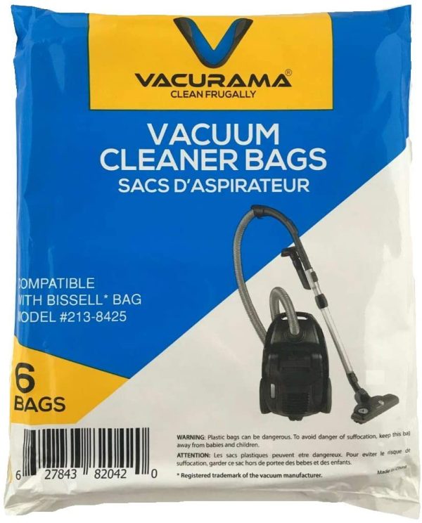 Premium Vacuum Bags for Bissell Zing PowerForce 4122, 2154, 4122D, 1668, 1668C, 1668W, 2154A, 2154C, 2154W, 1608 Models. Replacement for Bag Number 213-8425