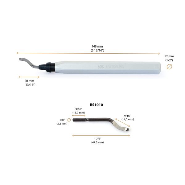 AFA Tooling - Deburring Tool with 10 Extra High Speed Steel Blades - Works on Metal, Resin, PVC, and 3D Printed Plastic Edges - Great for Copper and PVC Pipes, 3D Printing, Resin Art, and Metal Work - Image 8