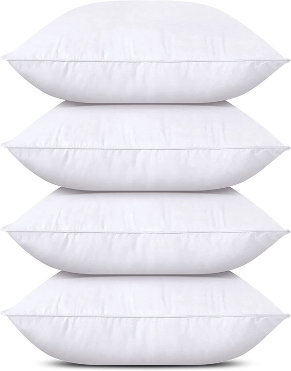 Utopia Bedding Throw Pillows Insert (Pack of 24, White) - 18 x 18 Inches Bed and Couch Pillows - Indoor Decorative Pillows - Image 2