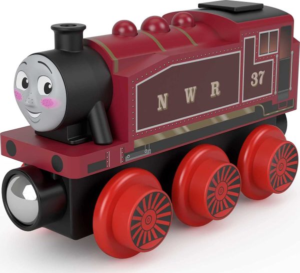 Thomas & Friends Wooden Railway Rosie Engine, Push-Along Toy Train Made from sustainably sourced Wood for Toddlers and Preschool Kids, Multicolor - Image 3