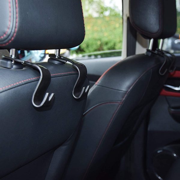 4 Pack Car Hooks for Purses and bags Auto Headrest hook Car Back Seat Purse Hanger - Image 2