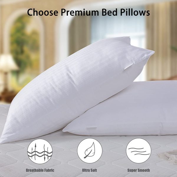 TUPHEN- Bed Pillows for Sleeping 2 Pack King Hypoallergenic, Cooling Gel Pillows King Size, Down Alternative Pillows Soft, Hotel Luxury Reserve Collection Pillow, White (King) - Image 3