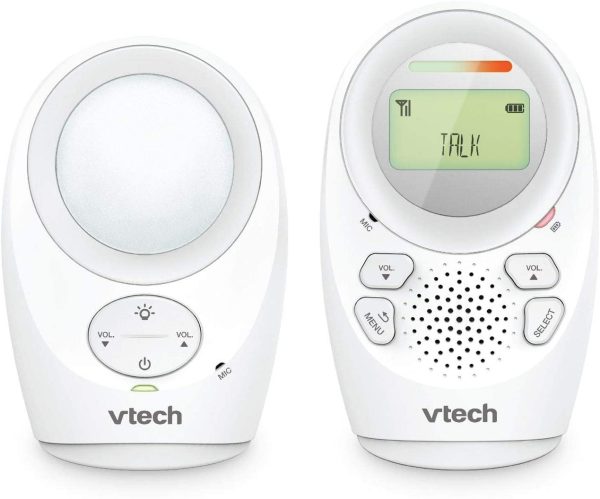 VTech DM1211 Enhanced Range Digital Audio Baby Monitor with Night Light, 1 Parent Unit, Silver & White - Image 2