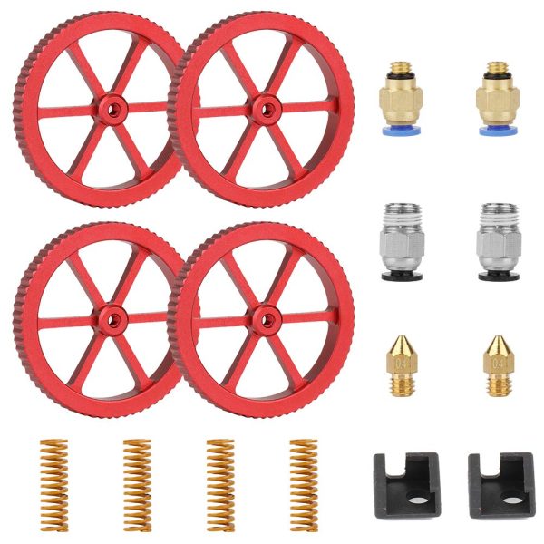 Creality Upgraded 4PCS Aluminum Hand Twist Leveling Nut with Hot Bed Die Springs, Two Silicone Cover 0.4mm Nozzle Kits for Ender 3/3 Pro Ender 5/5 Plus/Pro CR-10 CR10S/10S Pro CR 20 3D Printer - Image 5