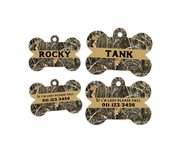 M&J Hunting Dog Camo Pet ID Tag (Large)