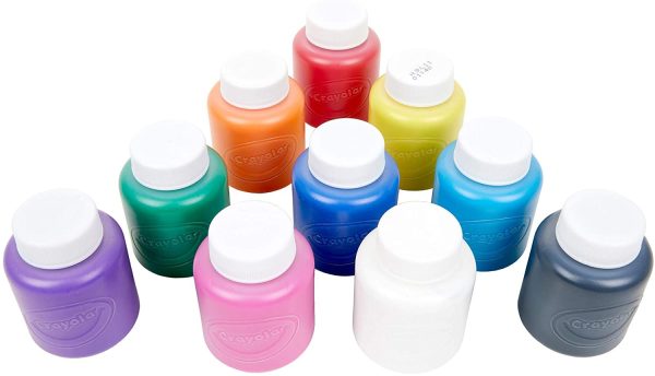 Crayola 10 59ml Paint Jars Assorted Classic Colours Arts & Crafts - Image 2