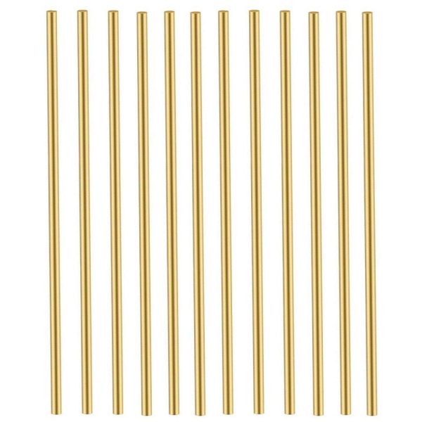 20 Pcs 2 mm/5/64 inch Solid Brass Rods Lathe Bar Stock Kit Brass Round Stock 2mm/5/64 inch in Diameter 12 Inches in Length,C27400,12 PCS - Image 3