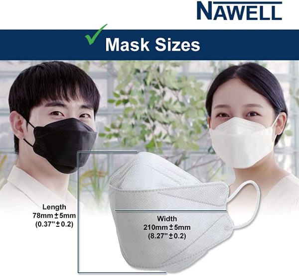 [20 Packs] NAWELL Face Mask 4 Layer Filter Structure Lightweight White Face Mask Made in Korea [20 Individually Packaged ] [English and French Packing] - Image 5