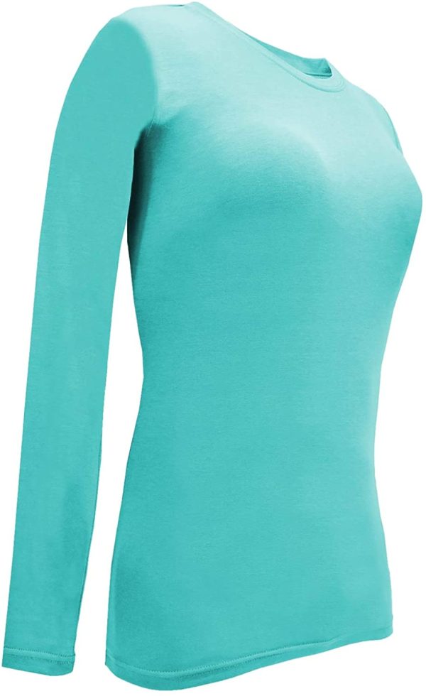 Natural Uniforms Women's Long Sleeve Underscrub Stretch T-Shirt Scrub Top - Image 6