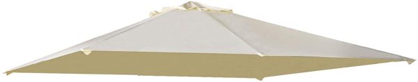 Outsunny 10' x 10' Square Gazebo Canopy Replacement UV Protected Top Cover Sun Shade Beige - Image 7