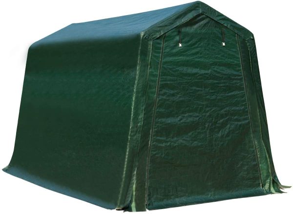 Tangkula Outdoor Carport Patio Storage Shelter, Heavy Duty Enclosed Carport Shed w/All-Steel Metal Frame and Waterproof Ripstop Cover, Outdoor Garage Tent with Sidewalls (7 Ft x 12 Ft) - Image 9