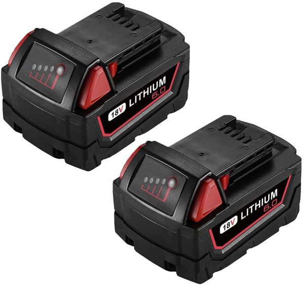 2Pack M18 6.0AH Replacement Battery for Milwaukee Lithium Cordless Tool M18 48-11-1815 48-11-1820 48-11-1828 48-11-1850 - Image 7