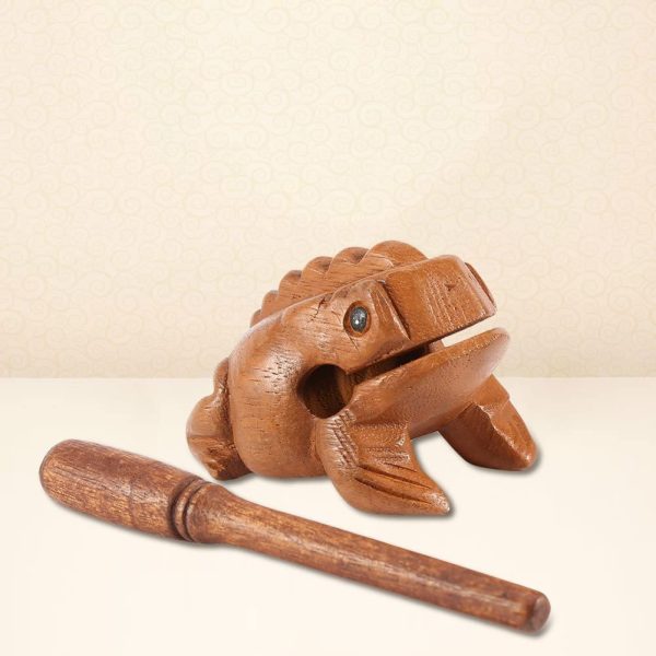 Wood Frog Guiro Rasp Thailand Hand Carved Wooden Frog Guiro Rasp Croaking Sound Toy Musical Instrument Tone Block Natural Finish Five sizes(#1) - Image 8