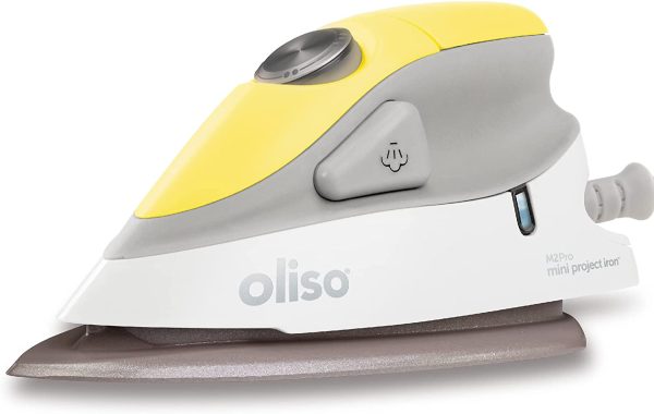 M2 Mini Project Steam Iron with Solemate - for Sewing, Quilting, Crafting, and Travel | 1000 Watt Dual Voltage Ceramic Soleplate Steam Iron, Butterscotch - Image 8