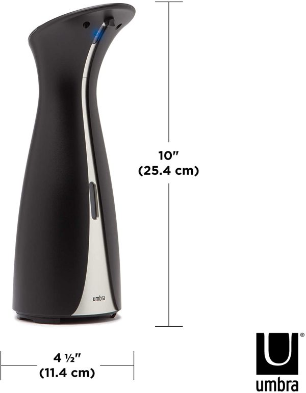 Umbra Otto 8.5oz (255ml) Automatic Hand Soap Dispenser for Kitchen Or Bathroom, Black, 8.5 oz - Image 4