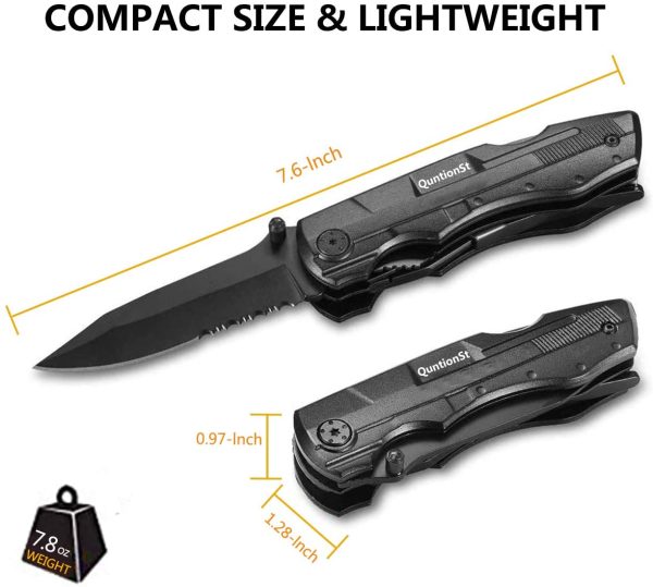 Pocket Multitool with Safety Locking Handy Gifts for Men 12 in 1 Multi Tool with Pliers Knife Bottle Opener Screwdriver Saw Perfect for Outdoor Survival Camping Hiking Simple Repair - Image 6