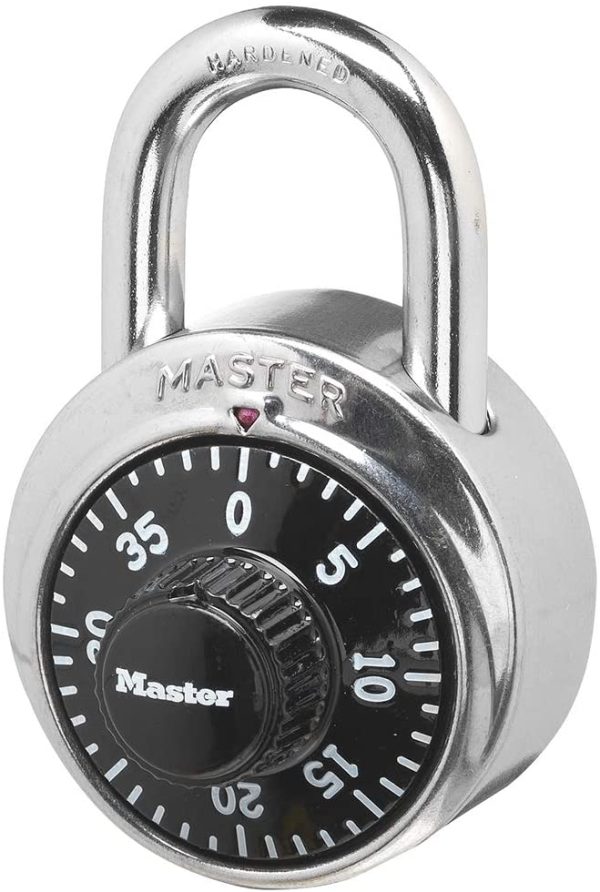 Padlock, Standard Dial Combination Lock, 1-7/8 in. Wide, Black, 1500D