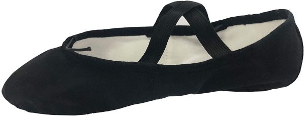 Danzcue Adult Split Sole Canvas Ballet Slipper - Image 2