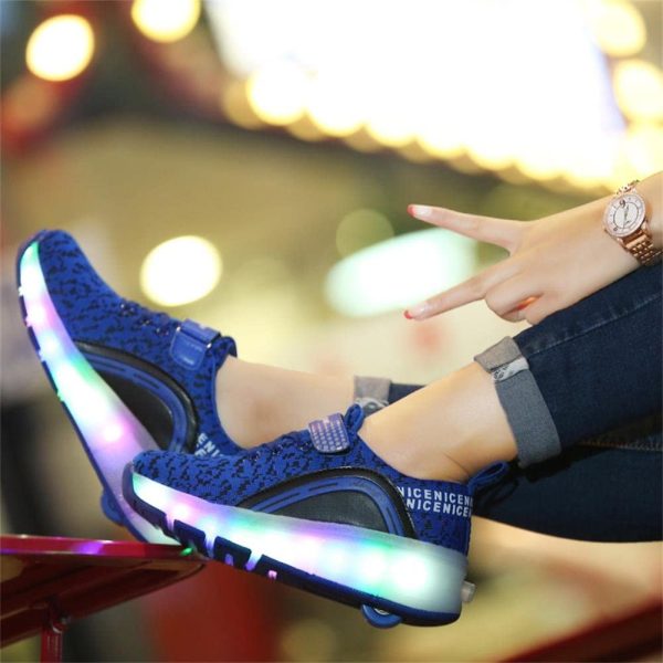 Ufatansy Roller Shoes Girls Kids LED Light up Shoes Wheels Roller Skate Shoes Skateboarding Fashion Boys Sneakers - Image 4