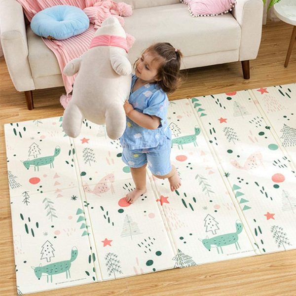 BEKOBABY Baby Play Mat XPE Foam Floor Gym Children Mats 58x77In Baby Room Folding Mat Baby Game Blanket with Carry Bag (Fox)?? - Image 7