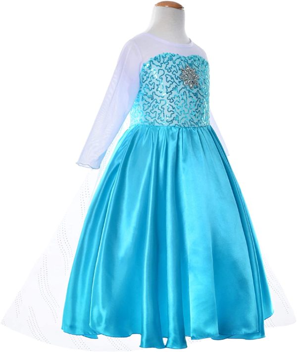 Princess Costumes for Little Girls Birthday Party Fancy Dress Up with Accessories - Image 2