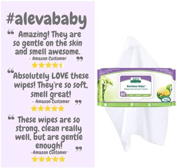 Aleva Naturals Bamboo Baby Wipes 80-Count - Image 10