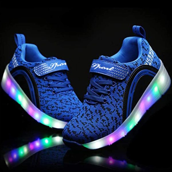 Ufatansy Roller Shoes Girls Kids LED Light up Shoes Wheels Roller Skate Shoes Skateboarding Fashion Boys Sneakers