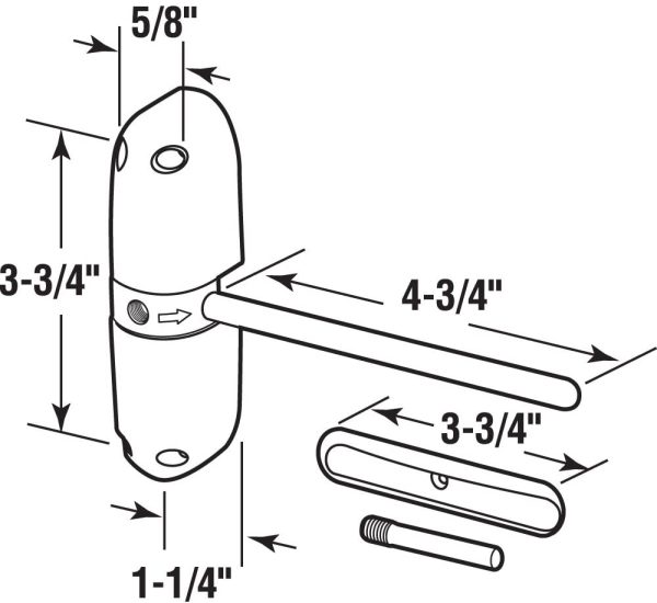 Prime-LINE KC16HD Safety Spring Door Closer, Black - Image 3