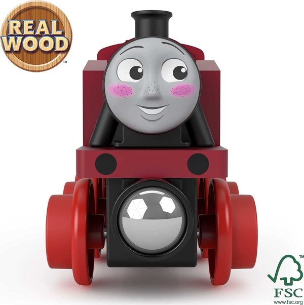 Thomas & Friends Wooden Railway Rosie Engine, Push-Along Toy Train Made from sustainably sourced Wood for Toddlers and Preschool Kids, Multicolor - Image 5